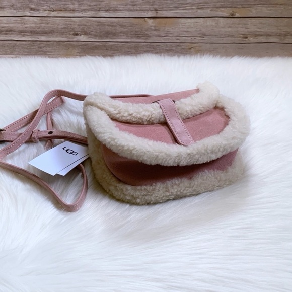 UGG Heritage Crossbody Suede Bag In LA Sunset - Picture 4 of 10